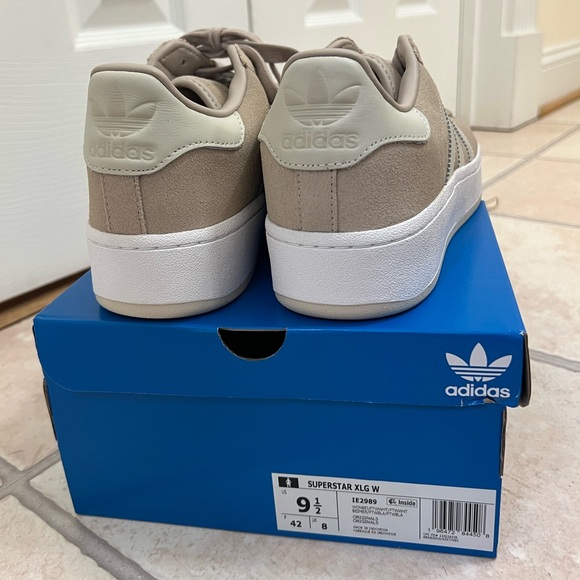 Adidas Superstar XLG Shoes - Wonder Beige / Cloud White / Size: 9.5 - Picture 6 of 7